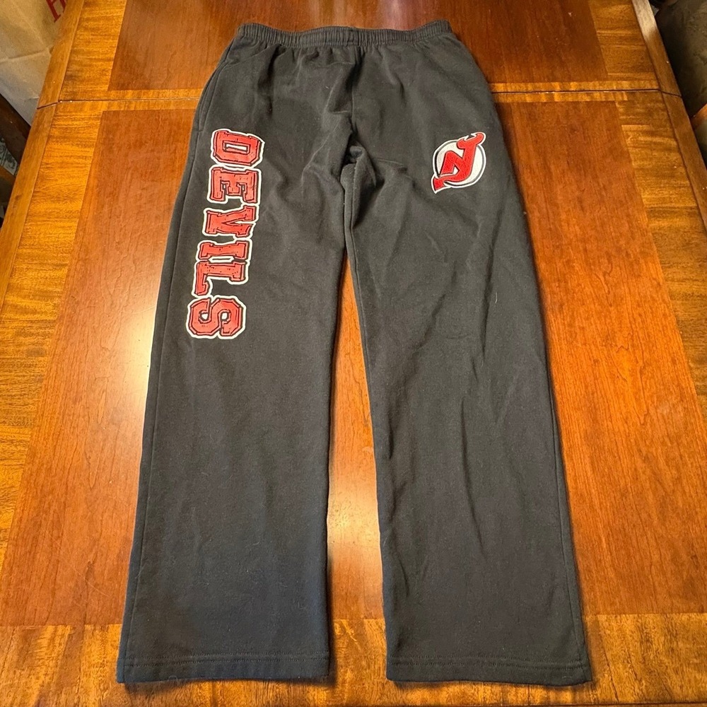 NHL New Jersey Devils Fleece Sweatpants Black Men's Medium